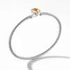Prong dy insove bangle diseñador de personalidad sencilla 18 km de oro escenario de oro series de cables blancos pulsera con incrustaciones plateado joyería de joyería de lujo 3 mm