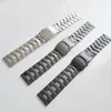 Titta på band Solid Titanium 22mm Band Rand Män Kvinnor Lätt armband Silver Black Watchband Clasp Accessories