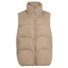 Femmes sans manches court vers le bas coton gilets gilet automne hiver 2022 nouveau épaissi gilet coton veste