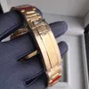 ST9 Staalkwaliteit Horloge Automatisch Mechanisch 40MM Volledige K Goudkleurige Keramische Bezel Zwarte Wijzerplaat Glide Lock Flod Sluiting Saffierglas 171p