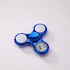 Spinnende bovenste LED -licht veranderen fidget spinners vinger speelgoed Kids Toys Auto Change Patroon met Rainbow Up Hand Spinner D57