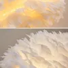 Floor Lamps Nordic Modern Simple Feather Wood Lamp Individual Creative Exhibition Hall Bedroom Study Living Room Decoration