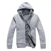 Men's Sweaters Stylish Hooded Sweater Jacket Super Soft Coat Knitted Pockets Knitting Keep Warm