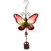 Decorative Figurines Colorful Butterfly Pendant Bell Tube Wind Chimes Indoor Outdoor Garden Decor Balcony Decoration Crafts Home