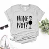 Vin inte skriva ut t -shirt kvinnor tshirts casual rolig för lady topp tee hipster 6 färg