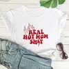 Camisetas de verdadeira mam￣e feminina engra￧ada camiseta camisa de chamas