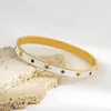 Bangle Greatera wit email kleurrijke kubieke zirkonia roestvrijstalen armbanden voor vrouwen goud kleur metalen armband sieraden 2022