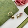 Designer Hoop Silber Rose Bolzen Ohrringe f￼r Frauen Luxurys Designer lieben Gold Ohrring Mode g Buchstaben Perlenohrring 2211035z