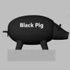 palloncini gonfiabili di maiale di colore nero di grandi dimensioni pubblicitari su misura con logo per l'apertura del negozio