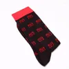 Men's Socks High Quality Men's Happy 35 Color Animal Diamond Cherry Combed Cotton Calcateines Largos Hombre