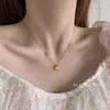 Choker 18K Plaqué Or Pendentif Colliers Pour Femmes Coeur Collier Mignon En Acier Inoxydable Bijoux Fête D'anniversaire Cadeau