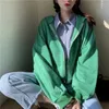 Vestes pour femmes Femmes Basiques Solides Étudiants Style Coréen Lâche À Capuche Outwear Loisirs Zipper Manteaux Femme Classique Doux Filles Femmes Chic