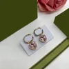 Designer Hoop Silver Rose Stud Earrings For Women Luxurys Designers Love Gold Earring Fashion G Letter Pink Pearl Earring 2211035Z