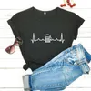Beer Heartbeat Shirt Arrival Summer Funny T Girl Womens Drinking Shirts For Her