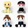 4 Styles Stuffed Toys 20CM Sitting Plush Toy Brown Hair Girl Boy Yellow Dolls Kids Gift