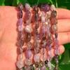 Beads Natural Irregular Purple Ghost Quartz 6-8mm Smooth Loose Stone Spacer For Jewelry Making DIY Bracelet 15''Strand