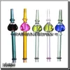 Pipes Freezable Glycerin Dab Straw sweat-heart glass nector collector glass smoking pipe