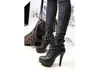 Occident wasserdichte High Heel Short Stiefel Nietstiefel Martin Martin