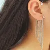Backs Earrings Sweet Exquisite Sparkling Zircon Butterfly Tassel Ear Cuff Clip Earring No Pierced Rhinestone On For Women Jewelry