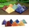 Pyramide Naturel Stone Crystal Healing Wicca Spirituality Carvings Stone Craft Square Quartz Turquoise Gemstone Councelian bijoux B1103