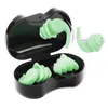 Bouchons d'oreille pour la réduction du bruit 2 PCS Silicone réutilisable étanche Réduction du bruit Sommeil Natation