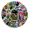 53PCS Cool Cartoon Neon Car Stickers For Kids Laptop Diary Water Bottles Bike Skateboard Suitcase Laptop Notebook DIY Personalize Waterproof Sticker Decals