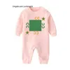 حديثي الولادة في مخزون الأطفال rompers Baby Boys Girls Fashion Designer Print Luxury Pure Cotton Long Sleeve Short Sleeve Bemsuit أطفال