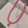 Choker koreanska chic handgjorda dubbla lager blomma godis färg pärlor halsband fest smycken