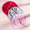 Bonnet Turban pour bébés filles de 0 à 2 ans, Bonnet en cristal brillant, Bonnet extensible, couvre-chef avec nœud papillon, DE895
