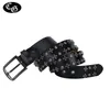 Kemerler Punk Metal Perçin Kovboy Kemer Orijinal deri inek derisi erkekler y2k rock kot pantolon ceinture homme cinturones hombre