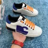 lady Flat Scarpe casual da donna Sneaker da viaggio in pelle con lacci in pelle bovina moda Lettere donna bianco marrone scarpa piattaforma uomo sneakers da palestra mkjkkk000003