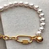 Choker Lady Fashion Clothes Accessory Necklace Round Shell Pearl Handmade Short Neck Jewelry 2022 Imitation Spiral Buckle