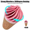 Sex toys masager toy Vibrating spear NXY Vibrators Mini Ice Cream Vibrator Female Masturbation g Spot Clitoris Stimulator Soft Silicone Cone Toy for EK57