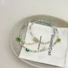 Halsband Sommer grün schöne Gänseblümchen Blumen bunte Perlen Charm Statement kurze Kragen Halskette für Frauen Urlaub Schmuck