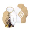 Felpe con cappuccio da uomo adatte per bambini con cappuccio 3D Genshin Impact Felpe con cappuccio da uomo stampate DICNA Game Boys Girls Pullover Hip Hop Outwear