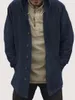 Chemises décontractées pour hommes printemps et automne vente hommes coton lin rétro à capuche ample à manches longues couleur unie chemise manteau