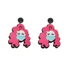 Stud Women Earrings Acrylic Fashion Eardrop Party Hip Hop Beautif Girls Cute Sweet Bar Funny Dangle Cartoon Mermaid Drop Delivery 202 Smtwp