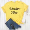 Vacation Vibes Women Casual Funny T Shirt For Lady Girl Top Tee Hipster Drop Ship