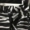 Письмовая напечатанная женская футболка костюмы костюмы летняя мода зебра рисунок с высокой талией короткие брюки с коротким рукавом футболки