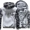 Herrenjacken ECG Pi Winterjacke Streetwear Männer Warm verdicken Reißverschluss Hoodies Camouflage Fleece Hoodie Übergroße Sweatshirts mit Kapuze