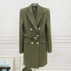 Kadın Suits 2022 Gelgit Markası Yüksek kaliteli Lüks İngiliz Mizaç Bel Kuşağı West Slim Long Ceket Sonbahar Kış