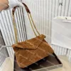 Women Designer Suede Shoulder Bags Fashion LouLou Handbags Frosted Clouds Hobo Luxury Puffer Handbag Suede S Purses Crossbody Bag