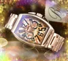 أعلى طراز ألوان DIAL Quartz Watch Men President Male Retro Big Calendar Arivic Digital Timing Run Second Population Super Business Fine Wristwatches Gifts Reloj de Lujo