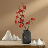 Decorative Flowers Artificial Flower Plum Blossom Silk Pink Red White Branch Plant Diy Decoration Ornament For Home Table Room