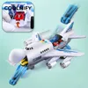 DIECAST MODEL CAR DUŻE Rozmiar chłopców Toy Airplane Music Story Symulacja Utwór Inertia Aircraft Samolot pasażerski dla dzieci Prezenty samochodowe 221103