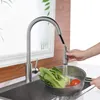 キッチン蛇口Zhangji Black Faucet 2機能シングルハンドルプルアウトミキサーと冷水タップデッキマウント