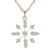 Bracelet Earrings Necklace Simple Snowflake Pendant Ring Set For Women Jewelry Elegant Romantic Bridal Wedding Party Sets Drop Delive Smt7C