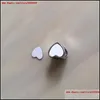 Berlocker Sublimering Blank Heart Po Bead Metal Slider Big Hole 5Mm European Charms Transfer Tryckmaterial Alla hjärtans dag presenter Dro Dhwg6