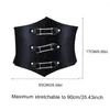 Belts Women Corset Punk Black Pu Leather Wide Belt Female Slimming Body Lady Elastic Elasticated Waistband Fit Shirt