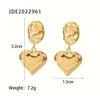 Серьги обруча Uworld 14K Золотой цвет Сердце каплю из нержавеющей стали корейская мода шикарные ювелирные украшения Boucles Doreilles Femme тенденция к 2022